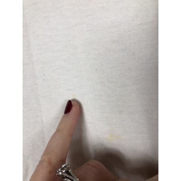 Vintage 1980s Jerzees Grid Tag 50 50 Blend T Shirt Buttons Collar Large Mens - Picture 6 of 8